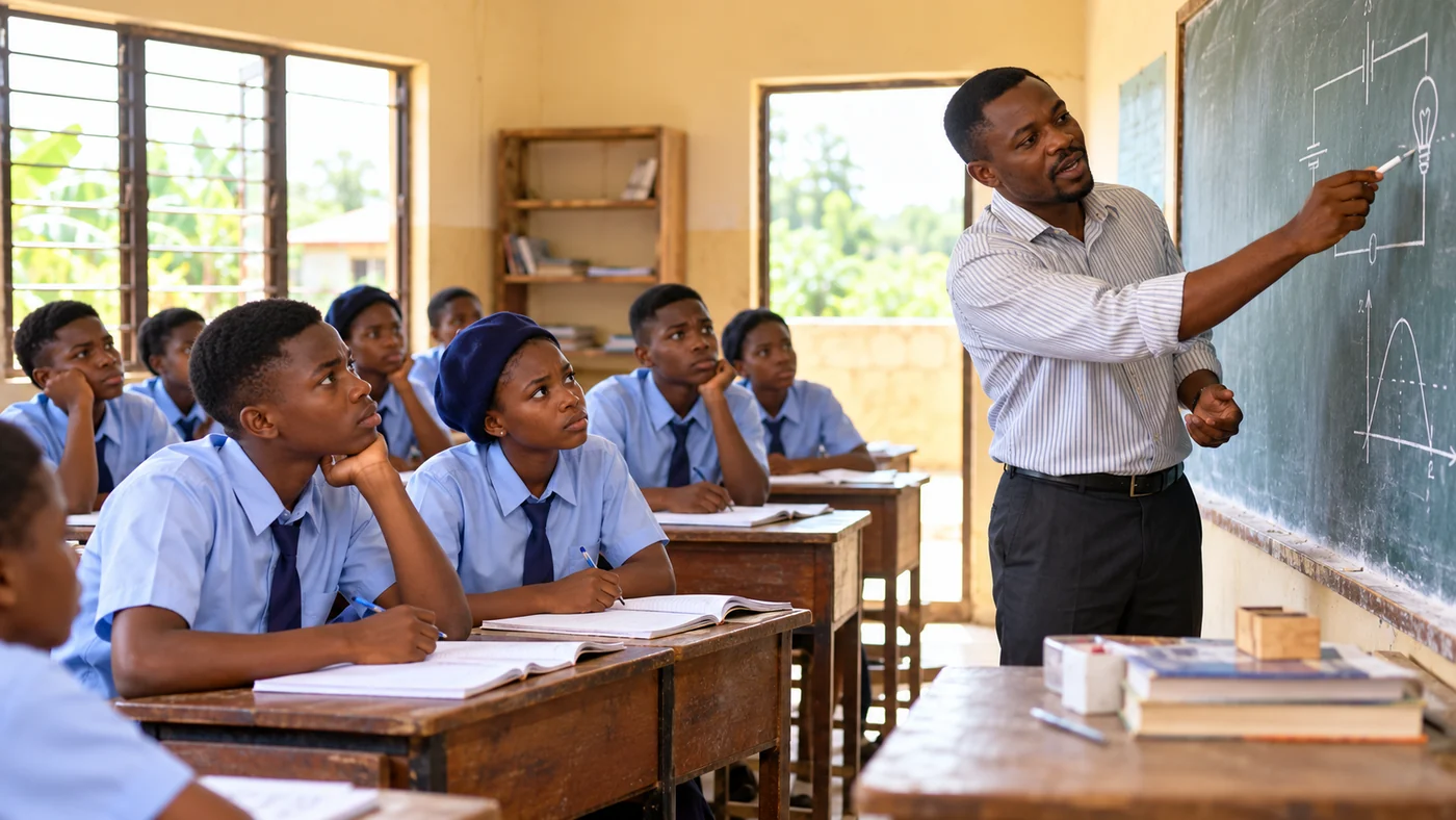 Nigerian secondary-school students learning a STEM topic mainly through classroom theory